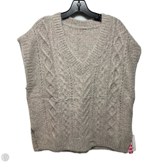 Vest Sweater By Cider In Taupe, Size: S