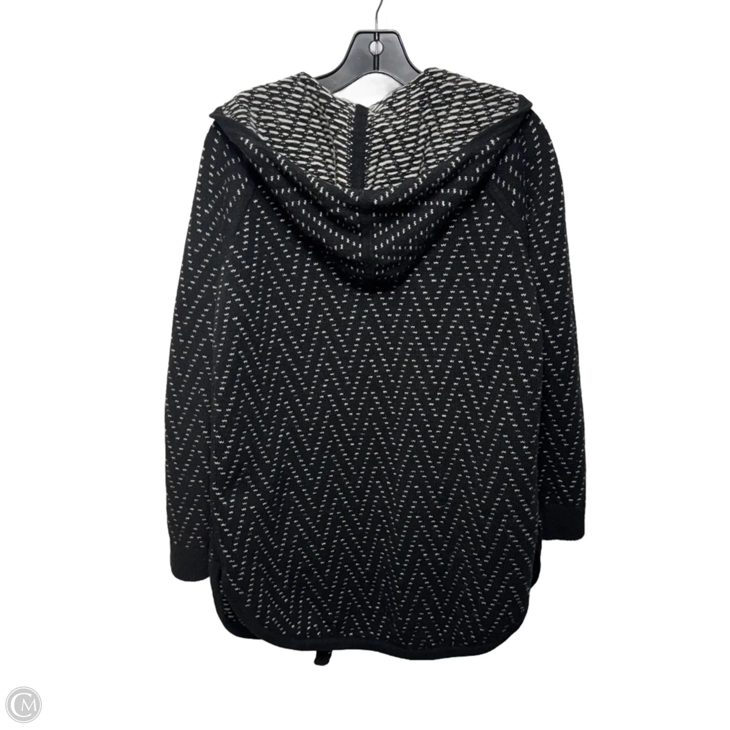Merino Woolen Sweater Coat By Madewell In Black & White, Size: XXS/XS