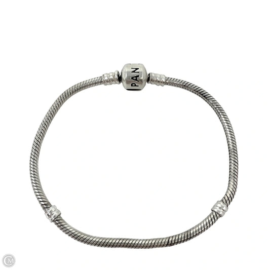 Sterling Silver Moments Barrel Clasp Snake Chain Bracelet By Pandora