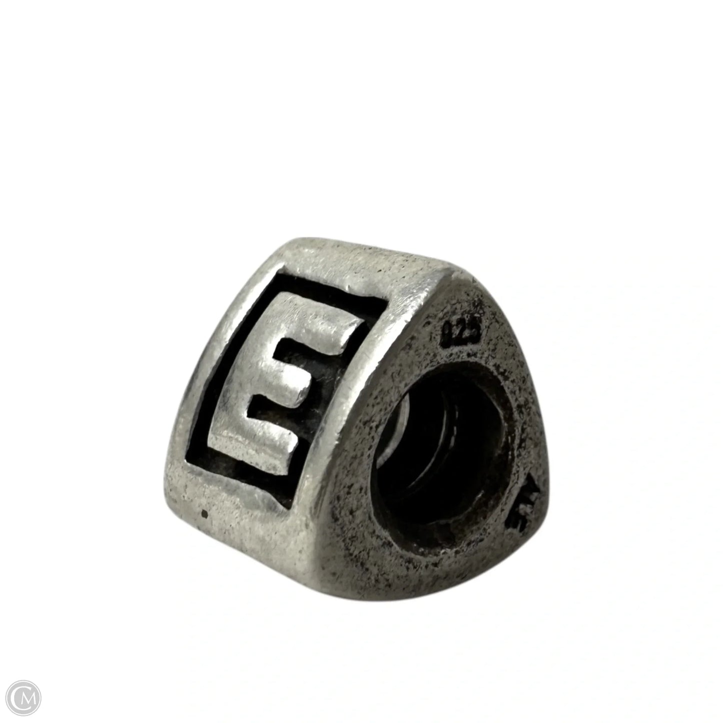 Sterling Silver Initial "E" Bead Charm By Pandora