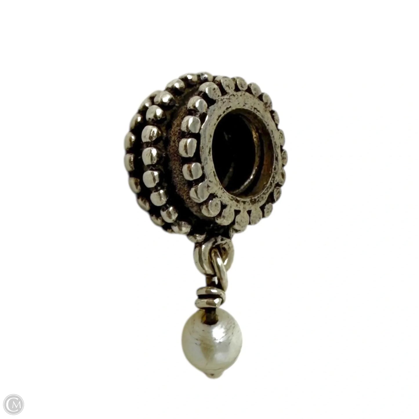 Sterling Silver Beveled Pearl Dangle Charm Charm By Pandora