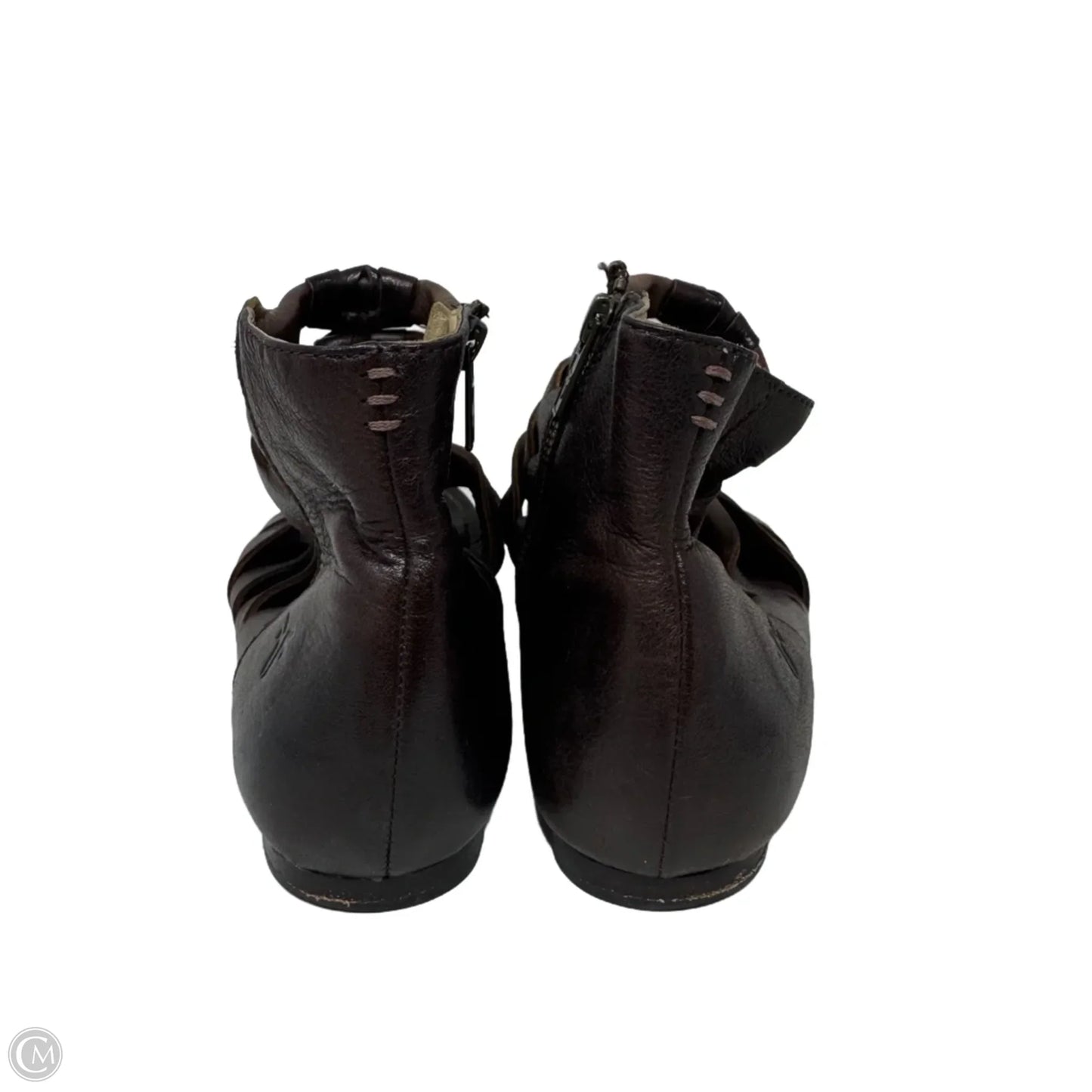 Marlene Twisted Sandals Designer By Frye In Brown, Size: 8