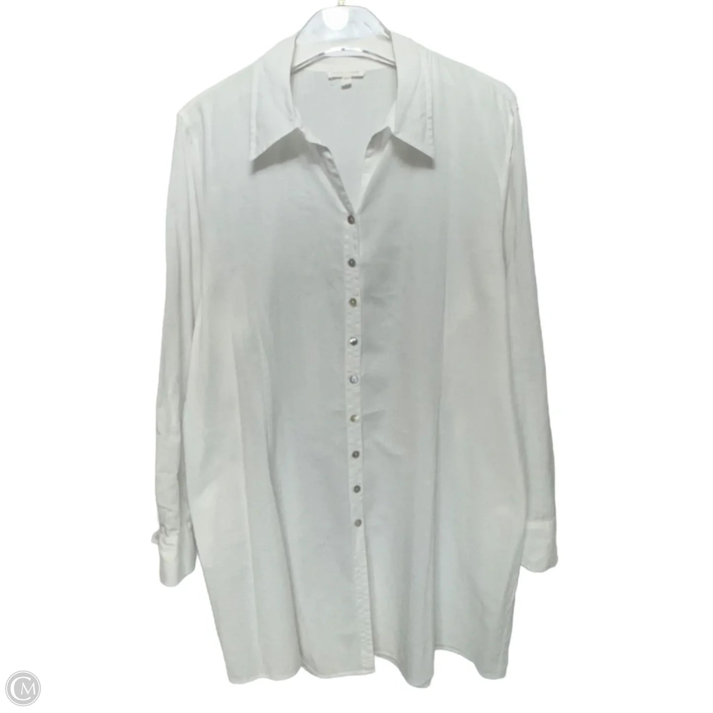 Tunic Long Sleeve By Eileen Fisher In White, Size: Xl