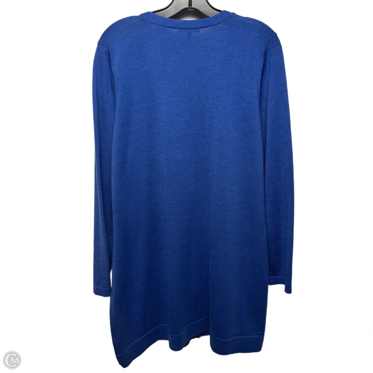 Merino Wool Sweater Cardigan By Eileen Fisher In Blue, Size: Xl