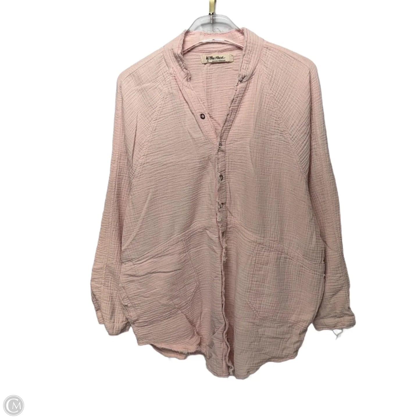 Top Long Sleeve By We The Free In Pink, Size: L