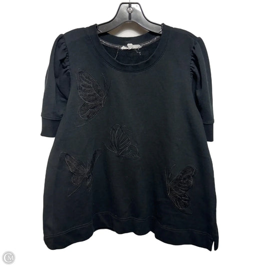 Top Short Sleeve By Jane And Delancey In Black, Size: 1x