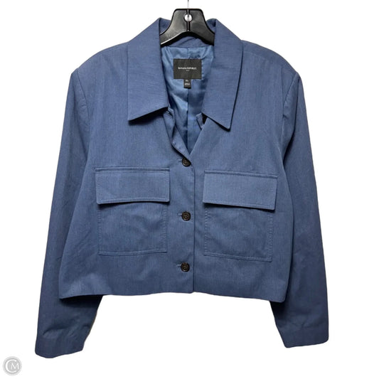 Cropped Utility Jacket By Banana Republic In Blue, Size: Xl