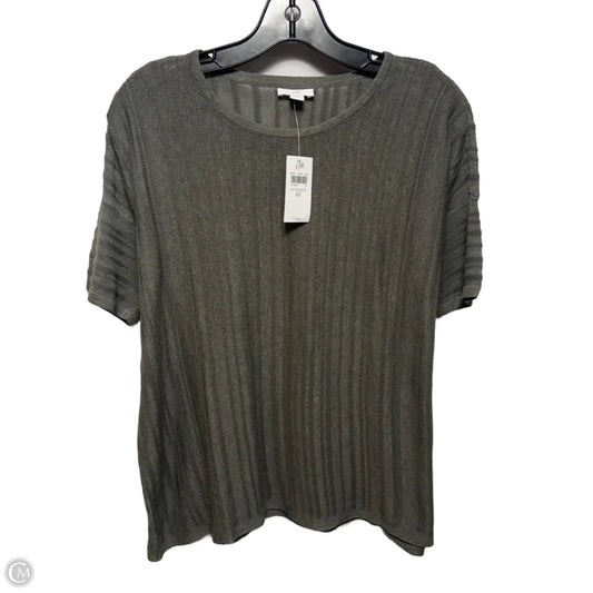 Linen Blend Knit Top Short Sleeve By J. Jill In Green, Size: Xs