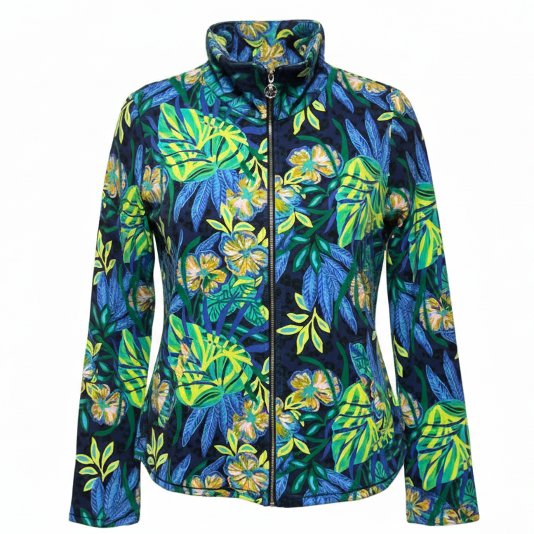 Leona UPF 50+ Zip-Up Jacket Designer By Lilly Pulitzer In Multi The Hottest Spot, Size: S