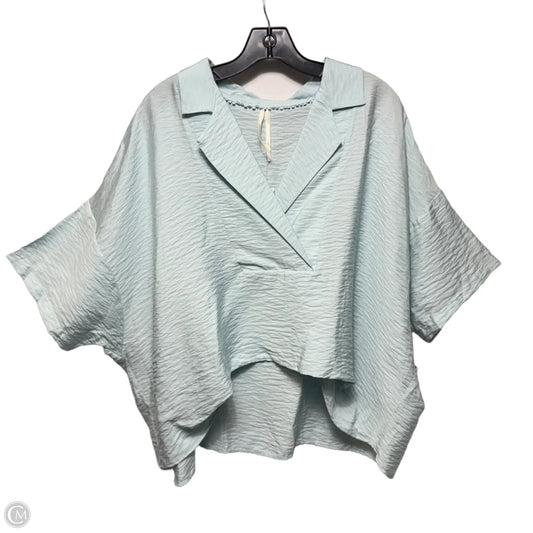 Top Short Sleeve By Anthropologie In Blue, Size: Lp