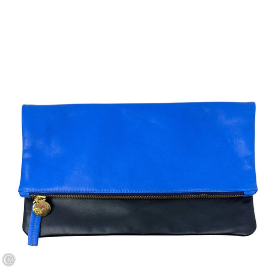 Italian Leather Foldover Clutch By Clare V., Size: Large