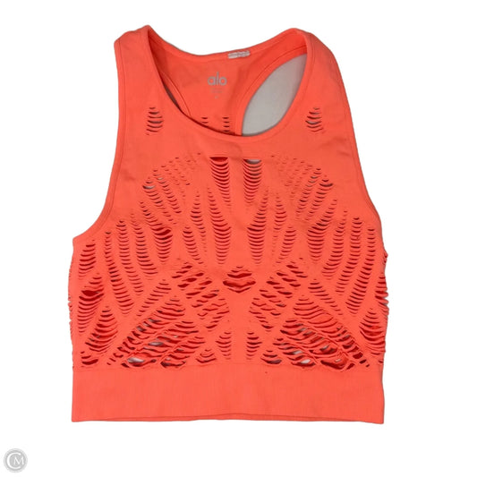 Athletic Tank Top By Alo In Orange, Size: M