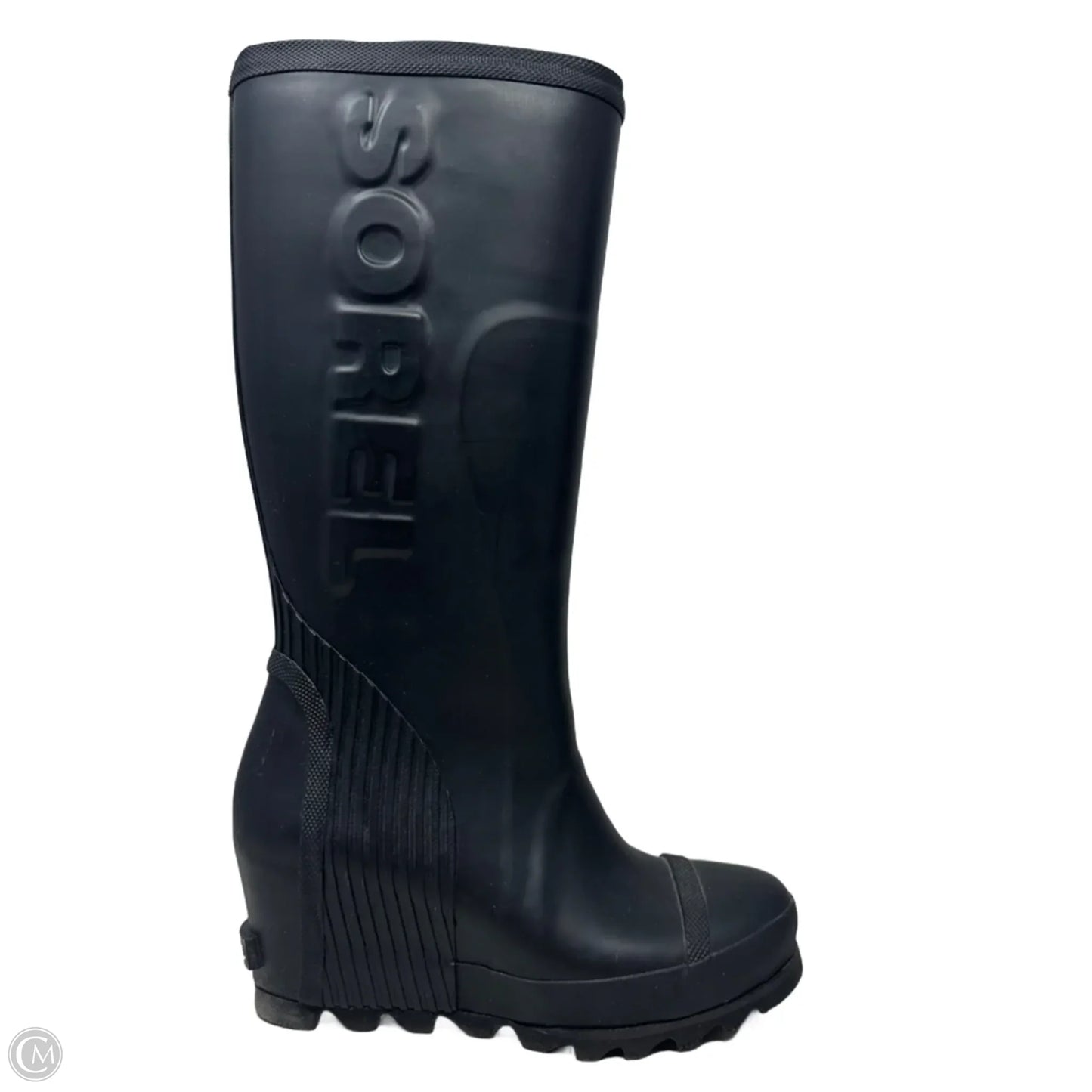 Joan Wedge Boots Rain By Sorel In Black, Size: 7
