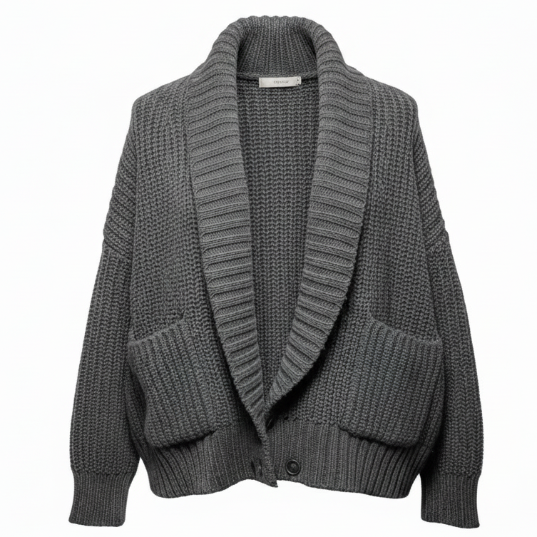 Sweater Cardigan By Anthropologie In Grey, Size: Lp