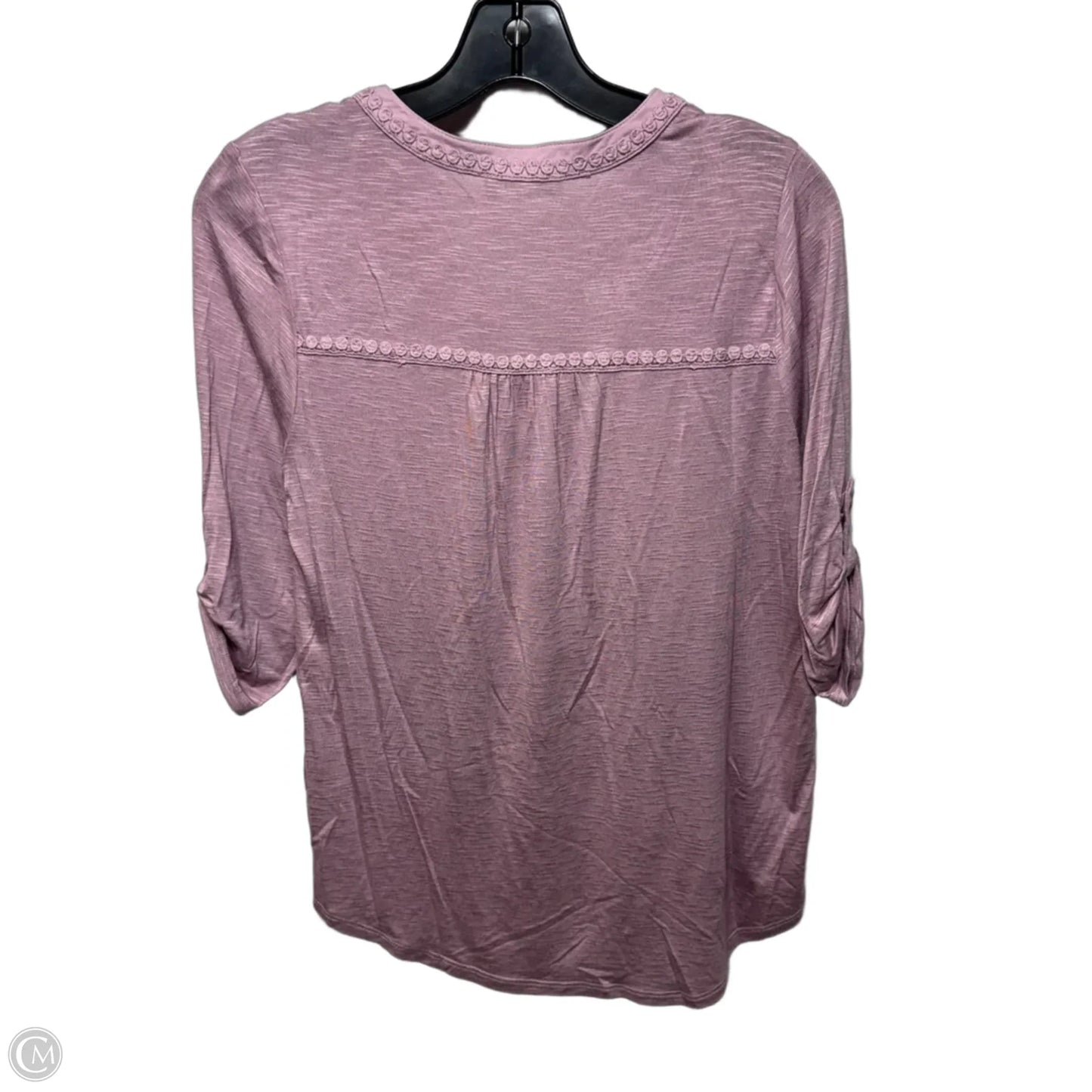Top 3/4 Sleeve By Democracy In Purple, Size: Xs