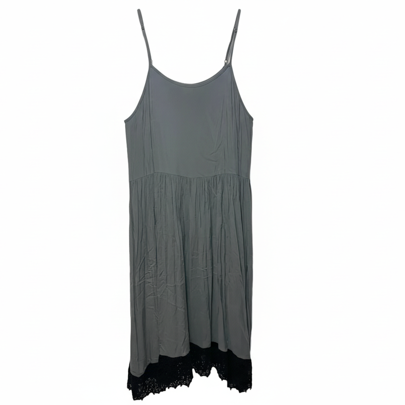 Easy Breezy Slip Dress By Free People IntimatelyIn Black & Grey, Size: M