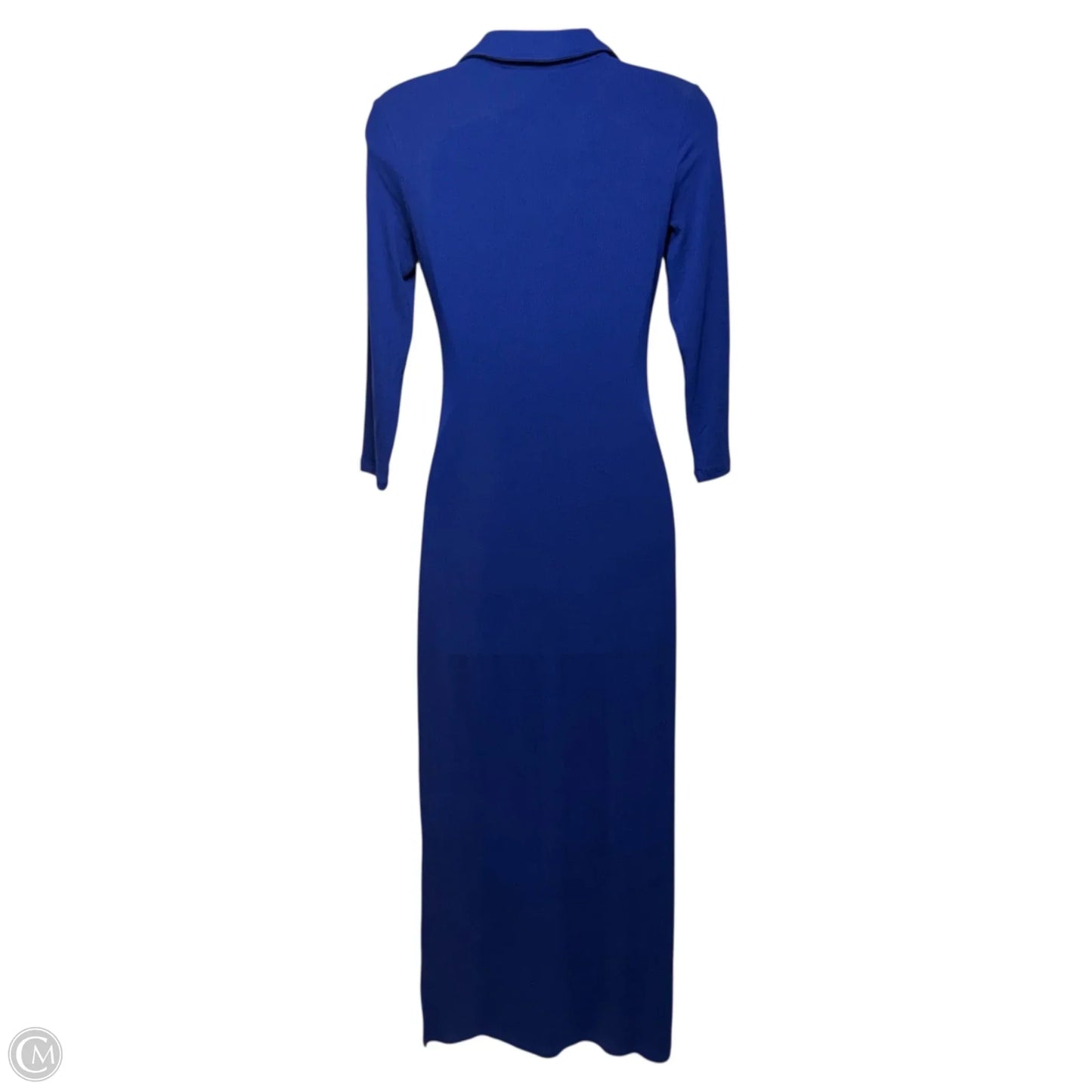 Ollie 3/4 Sleeve Maxi Polo Dress Designer By Lilly Pulitzer In Blue Med, Size: Xxs