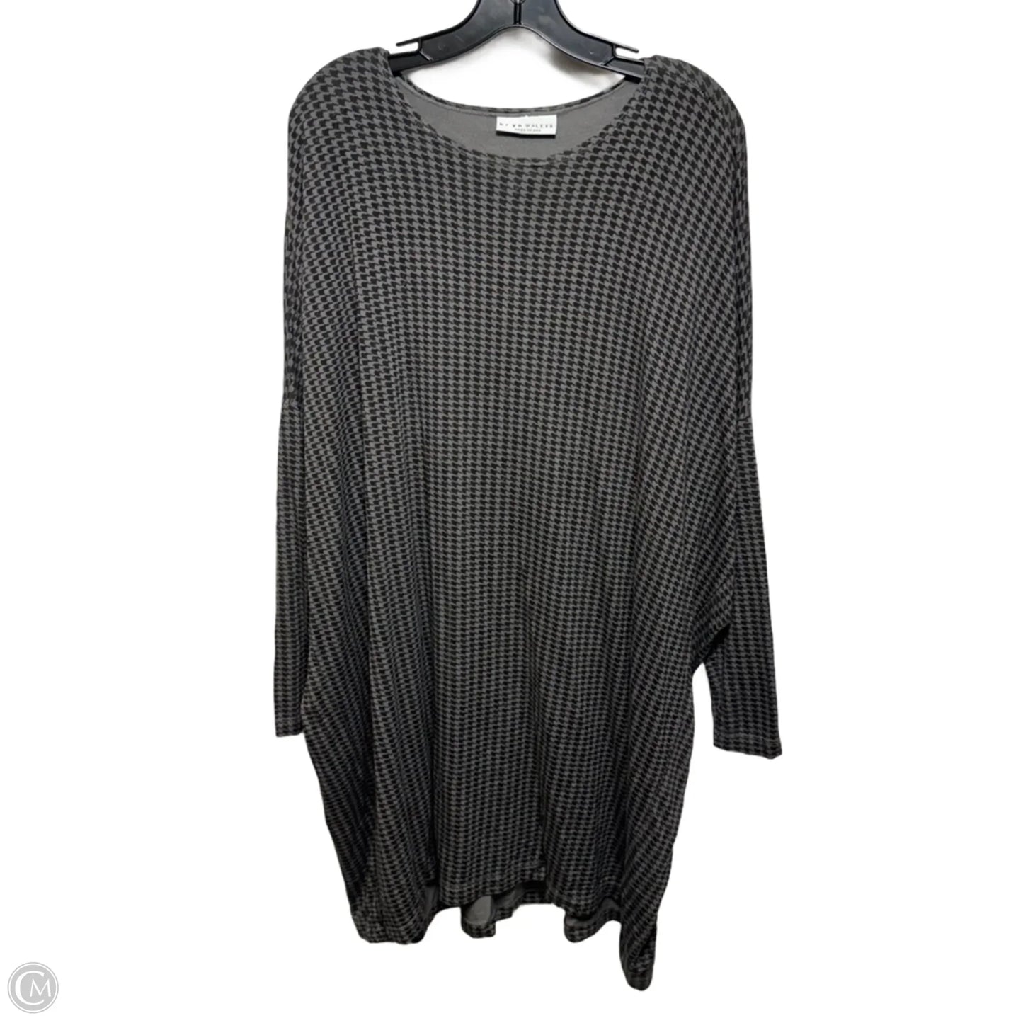 Tunic Long Sleeve By Bryn Walker In Black & Grey, Size: S