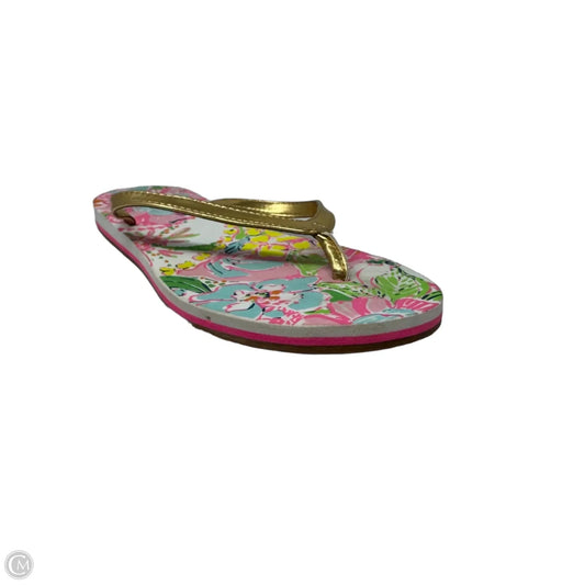 Sandals Flip Flops By Lilly Pulitzer for Target-designer In Tropical Print, Size: 7 ESTIMATED