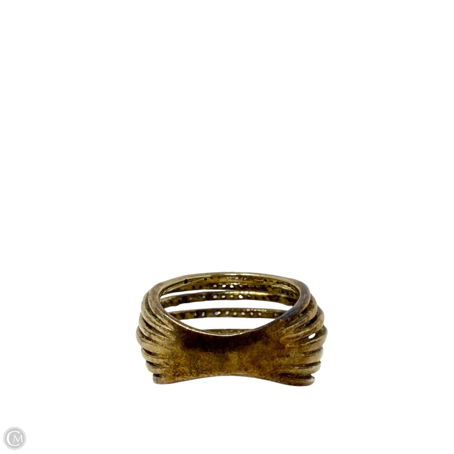 Sterling Silver & CZ Multi Row Open Dome Ring, Size: 6