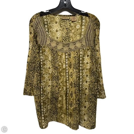 Top Long Sleeve By Art And Soul In Tie Dye Print, Size: 2x