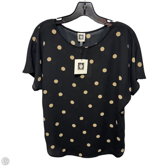 Top Short Sleeve By Anne Klein In Polkadot Pattern, Size: S