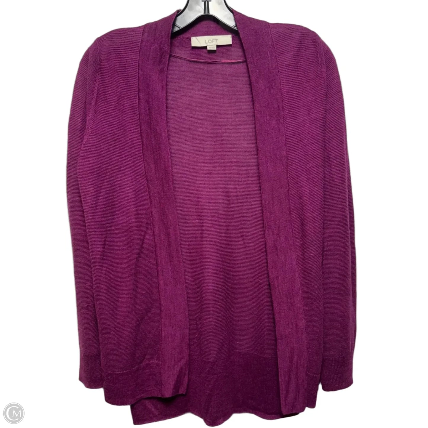 Sweater Cardigan By Loft In Purple, Size: Xs