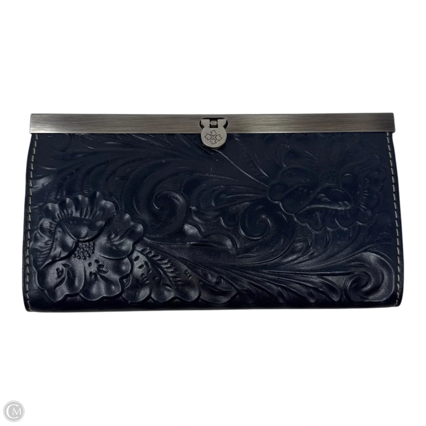 Cauchy Tooled Framed RFID Wallet Designer By Patricia Nash, Size: Medium