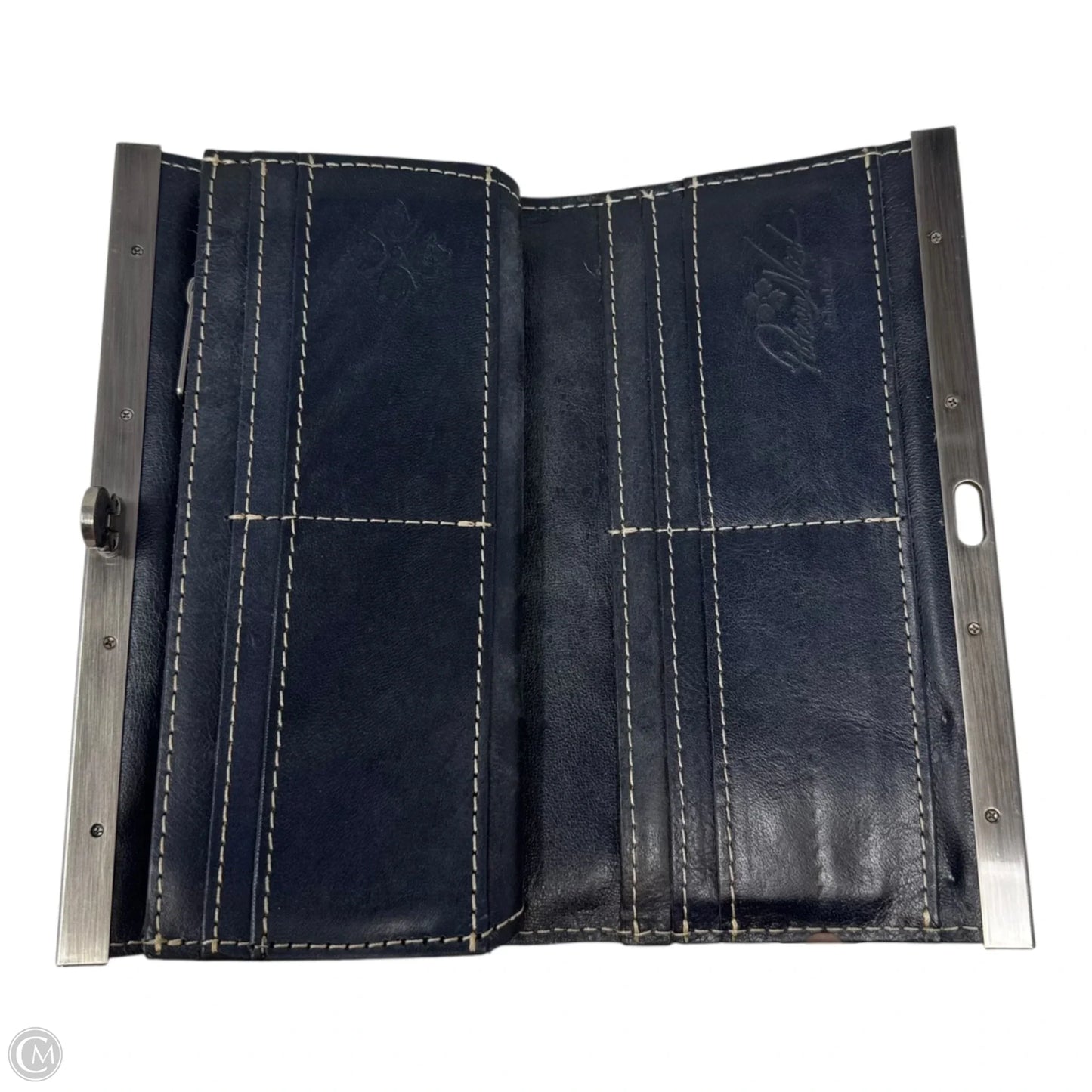 Cauchy Tooled Framed RFID Wallet Designer By Patricia Nash, Size: Medium