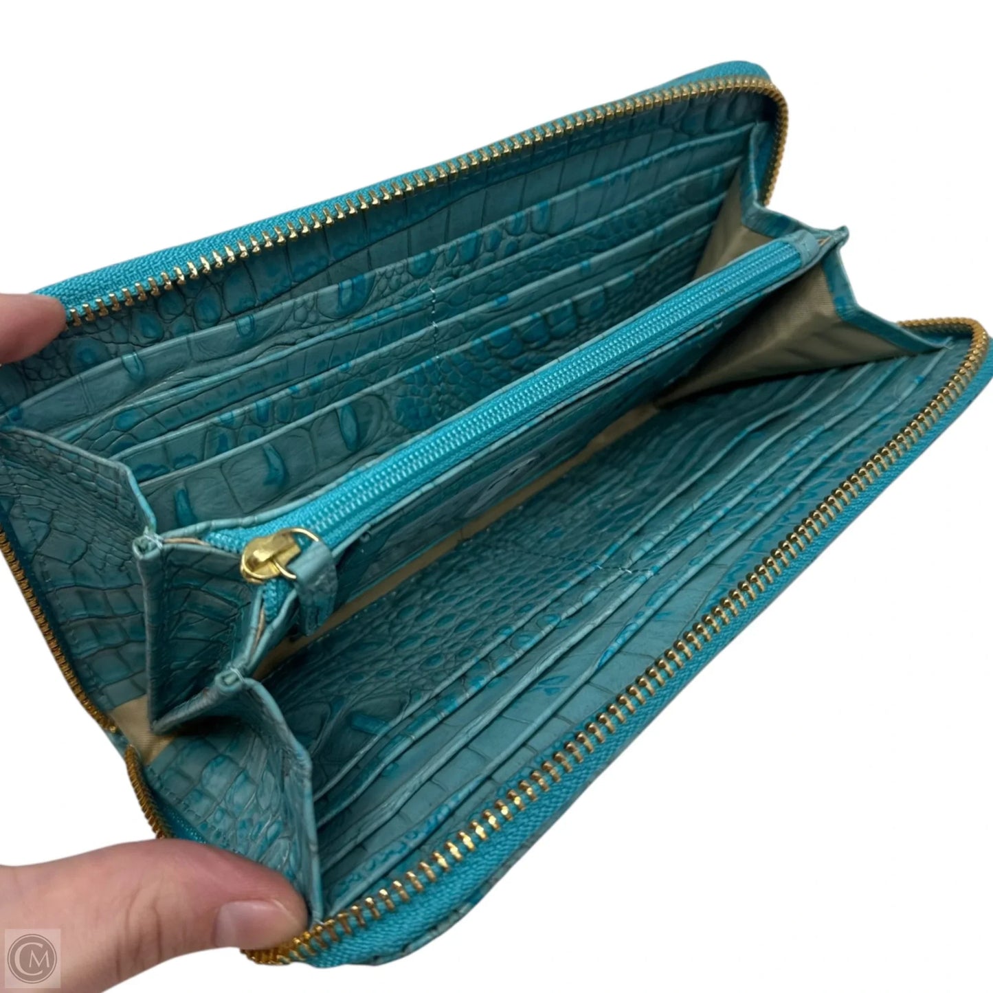 Suri Zip Wallet Designer By Brahmin, Size: Medium