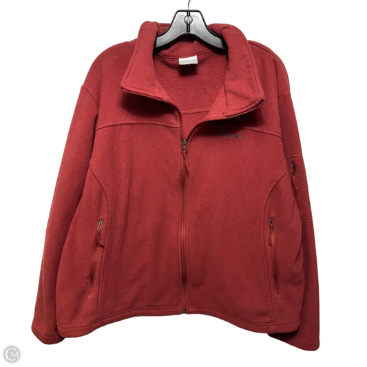 Jacket Fleece By Columbia In Red, Size: 3x