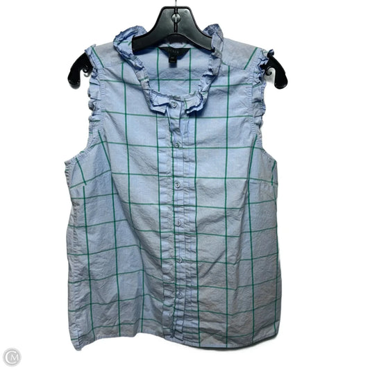 Top Sleeveless By J. Crew In Blue & Green, Size: 10T