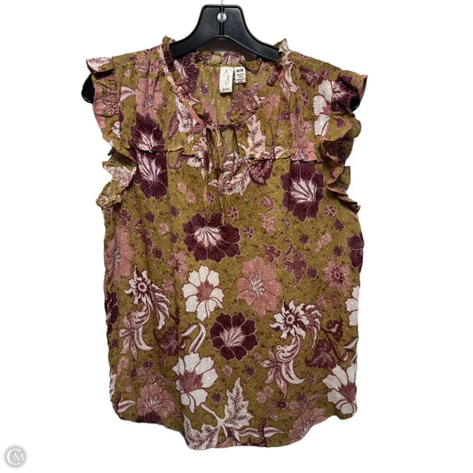 Top Sleeveless By Joie In Floral Print, Size: M