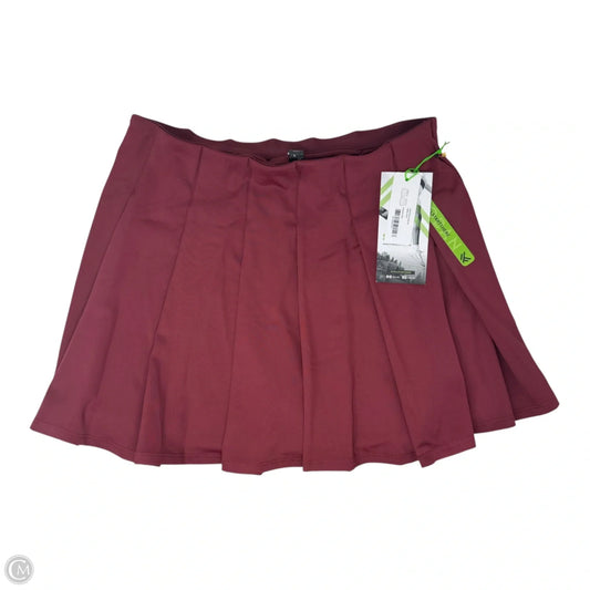 Pleated Athletic Skirt By Kyodan In Maroon, Size: M