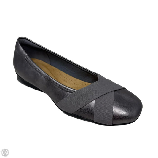 Jazmynn Metallic Shoes Flats By Clarks In Silver, Size: 6.5