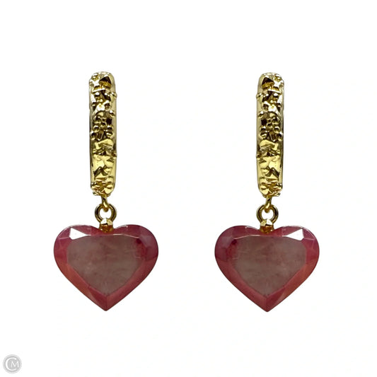 Penny Heart Huggie Earrings in Mulberry Mother-of-Pearl By Kendra Scott