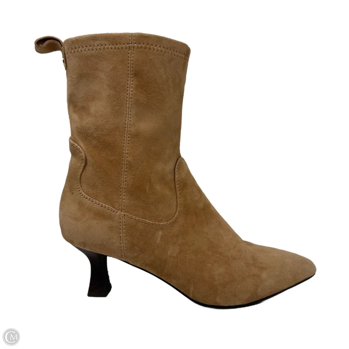 Sonira Suede Ankle Boots By Tahari In Tan, Size: 6.5