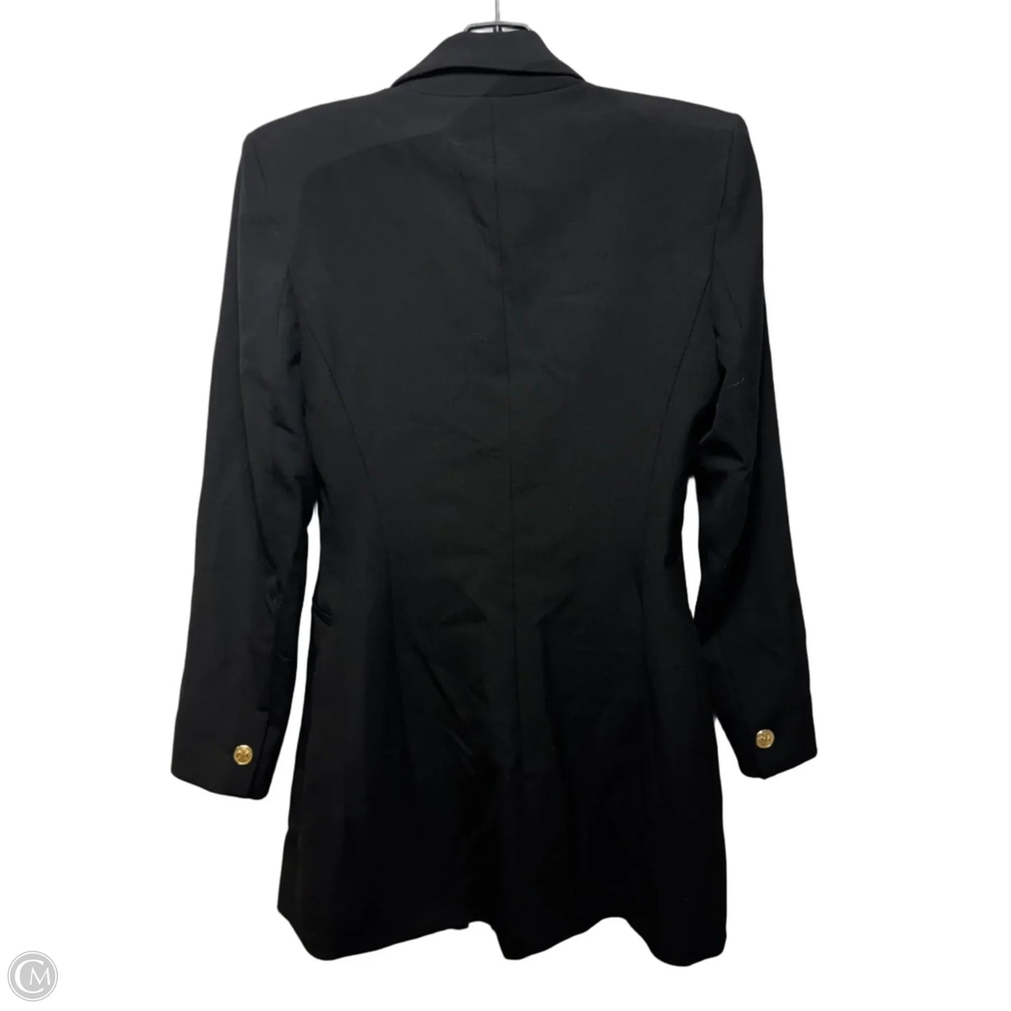 Long Padded Blazer By Zara In Black, Size: S