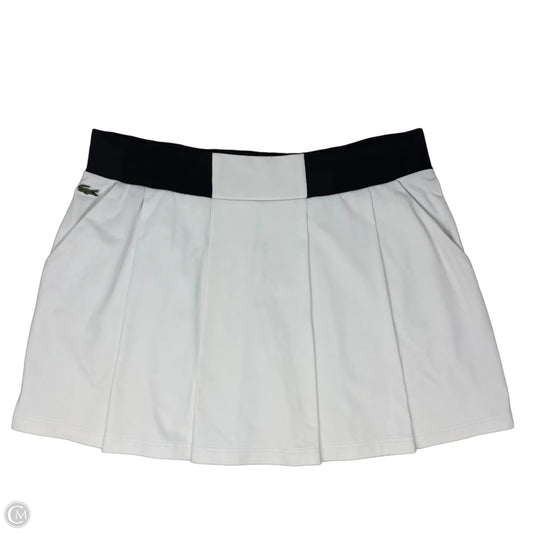 Athletic Skirt By Lacoste In White, Size: 10