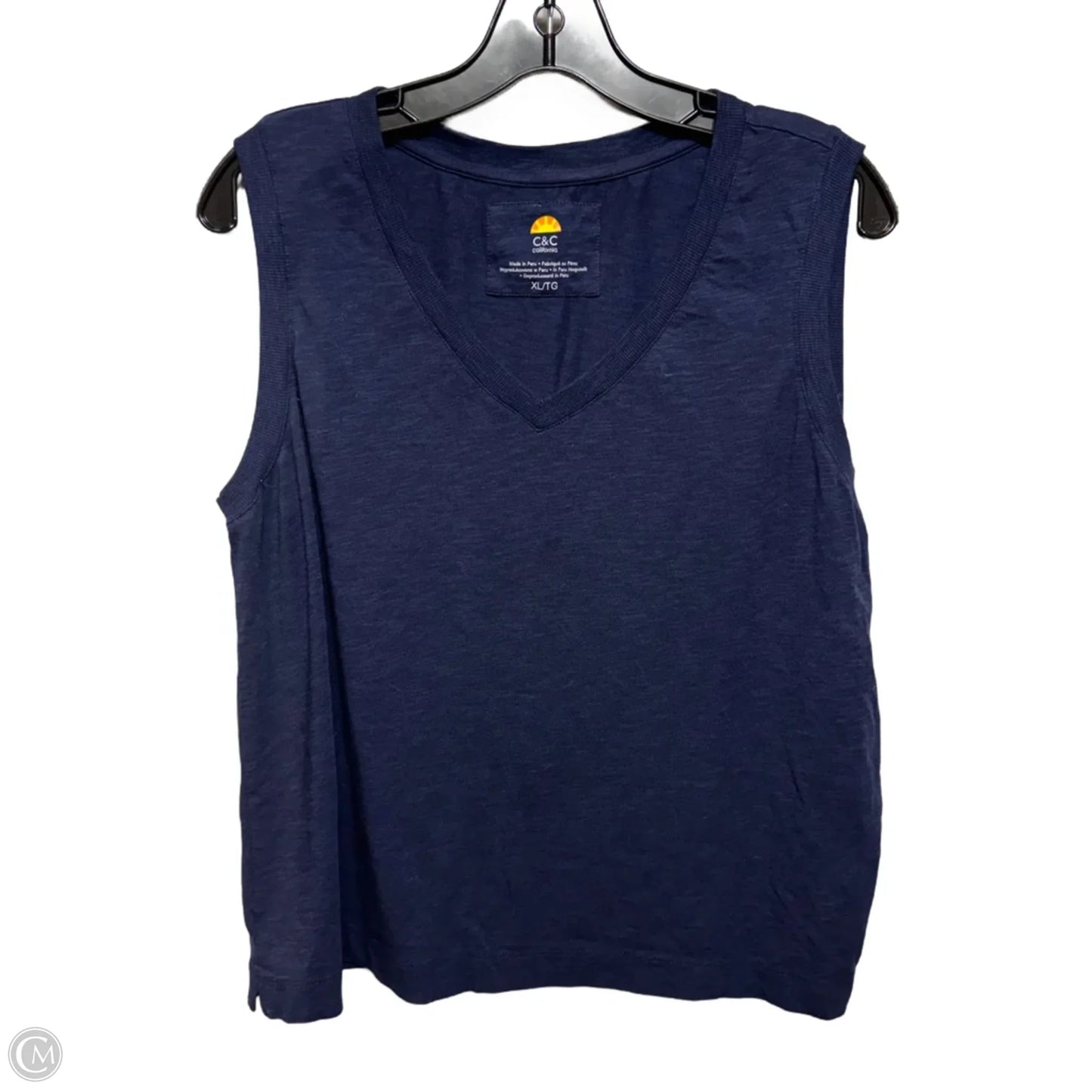 Top Sleeveless By C And C In Navy, Size: Xl