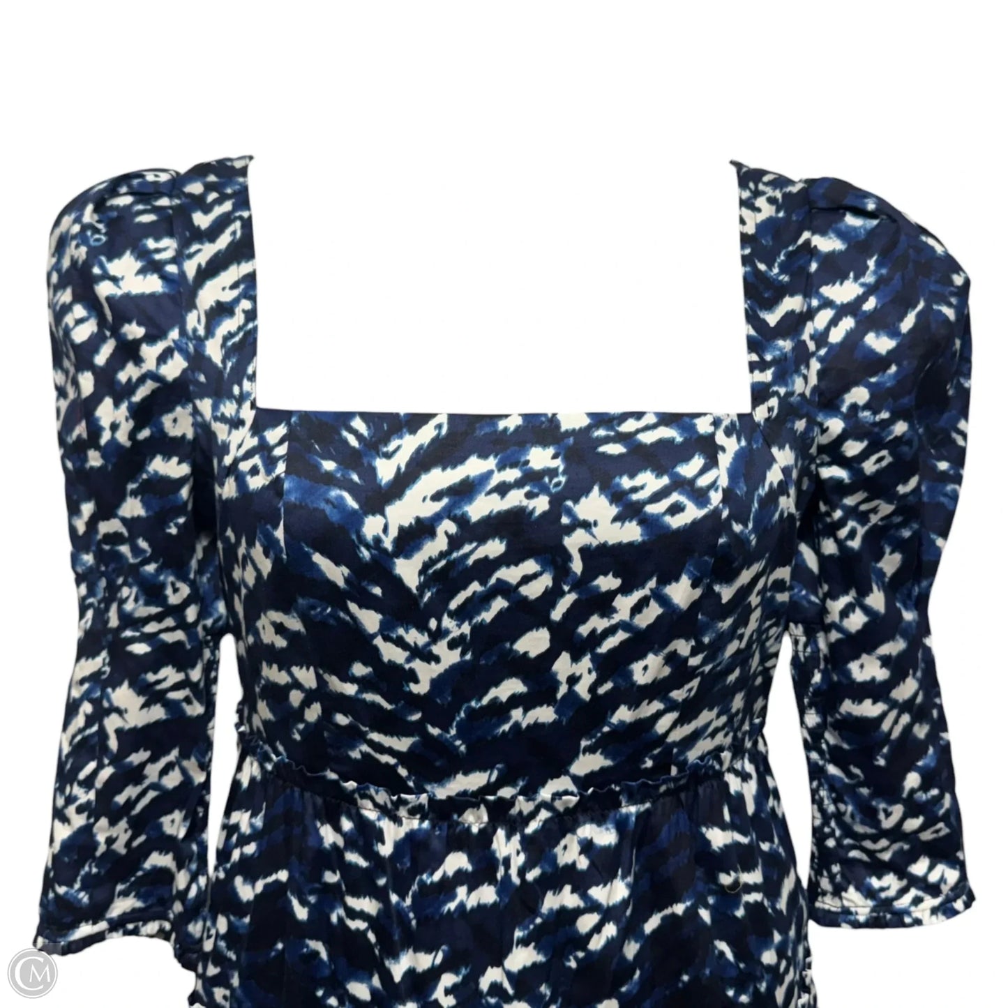 ON HOLD Nora Printed Stretch-Cotton Midi Dress Designer By Diane Von Furstenberg In Blue & White, Size: 8