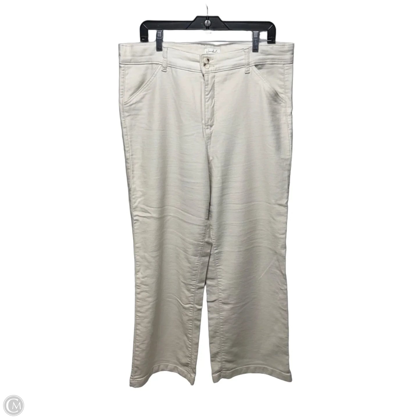 High Rise Wide Leg Pants By Wonderly In Cream, Size: 14