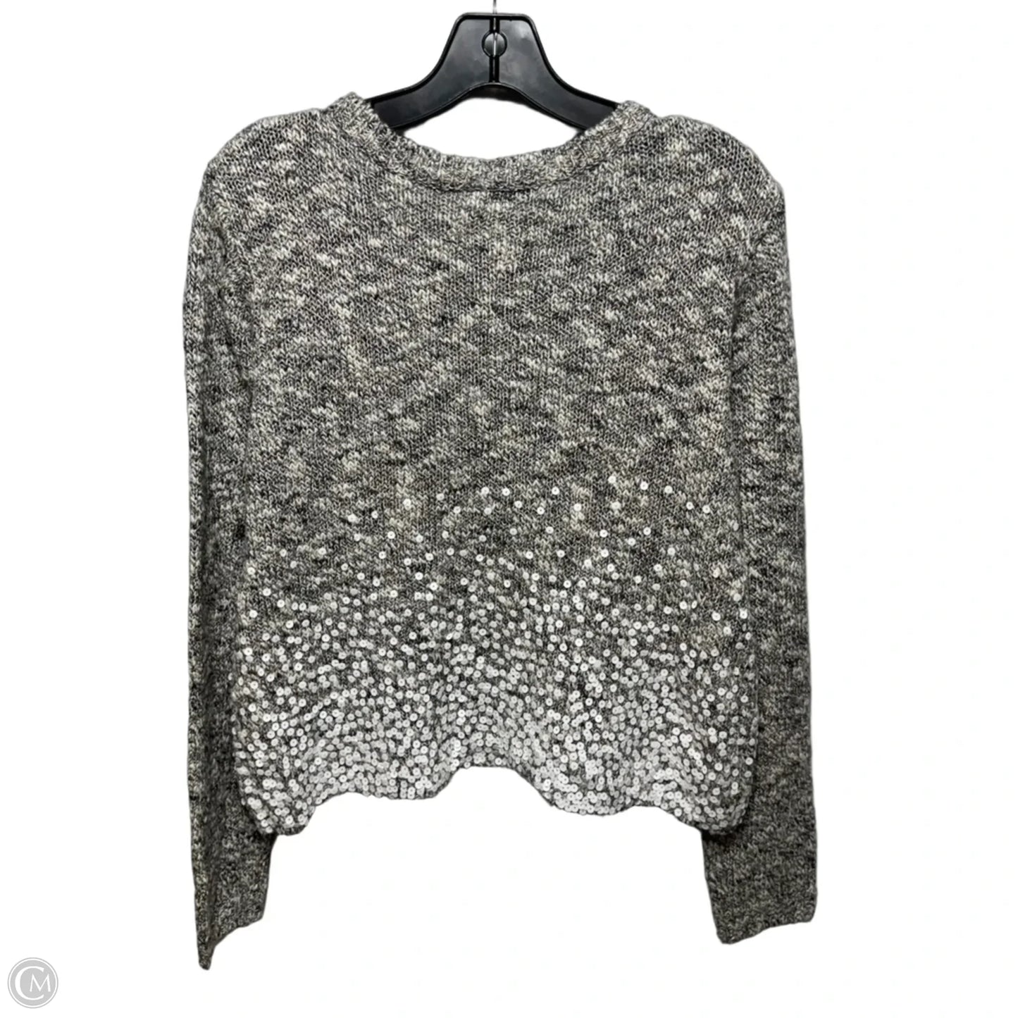 Sweater By Eileen Fisher In Grey & White, Size: M ESTIMATED
