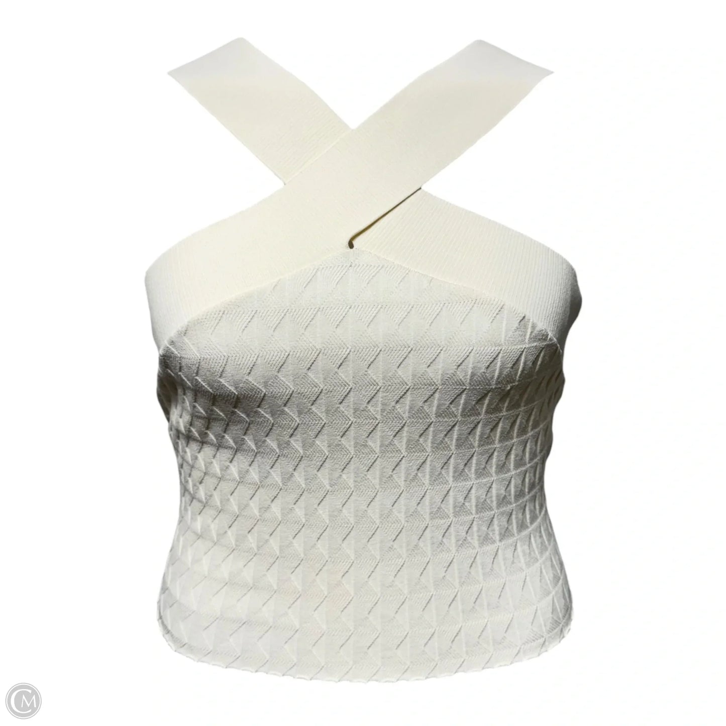 Prana Knit Top Sleeveless By Tara Jarmon In Ecru, Size: M (estimated)