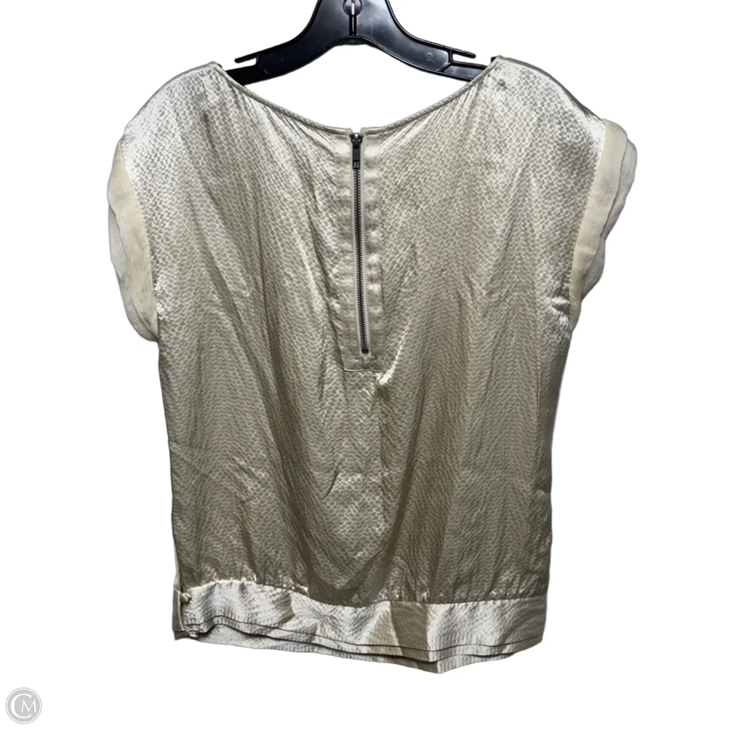 Silk Top Short Sleeve By Development By Erica Davies In Cream, Size: XS