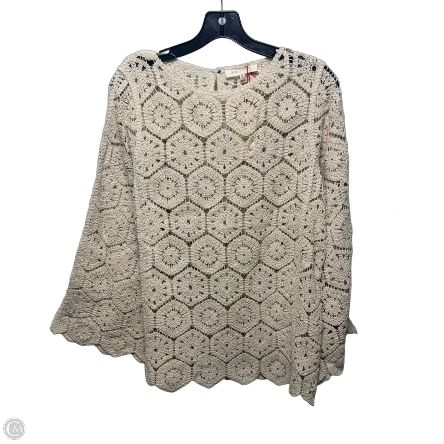 Sweater By Solitaire In Cream, Size: M