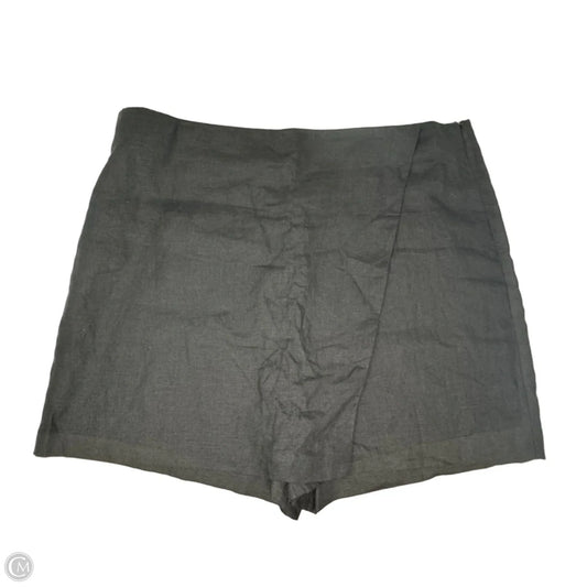 Linen Skort By Talbots In Black, Size: 18