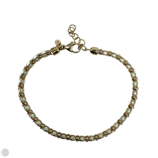 Italian Gold Over Sterling Silver & Pearl Bracelet By Dyadema Mentor