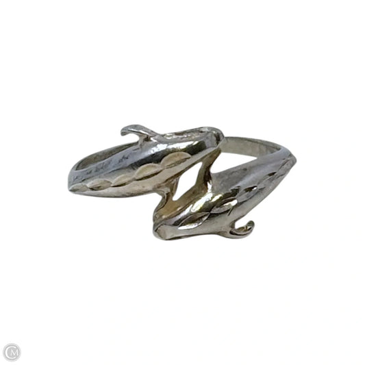 Dolphin Bypass Ring Sterling Silver, Size: 8.5