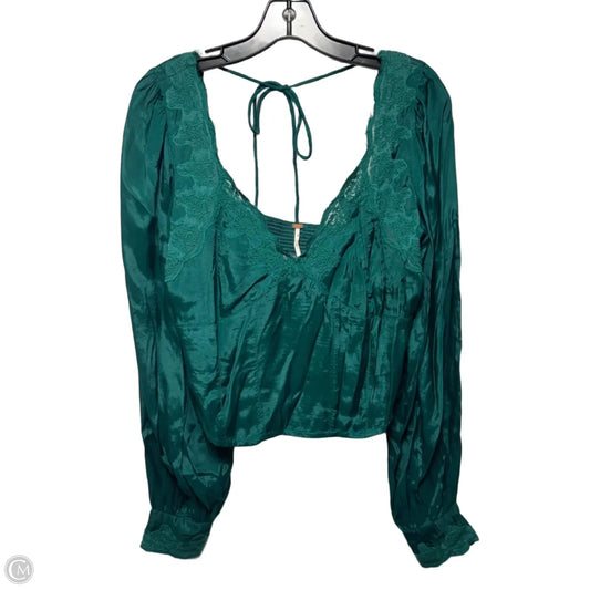 Top Long Sleeve By Free People In Green, Size: L